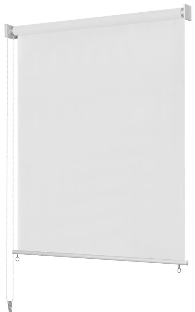 43460 vidaXL Estore de rolo para exterior 100x140 cm branco