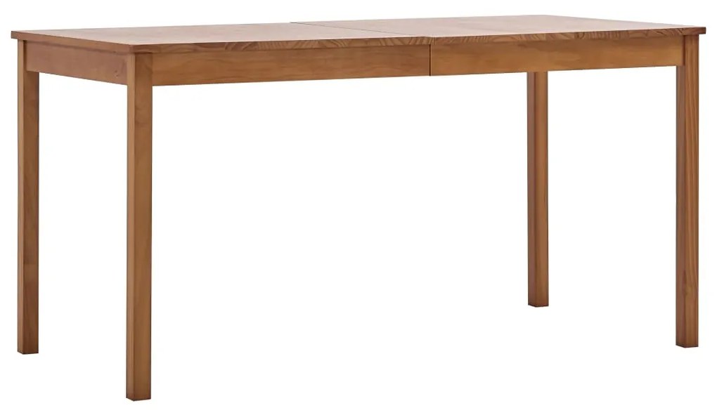 283398 vidaXL Mesa de jantar 140x70x73 cm madeira de pinho castanho mel