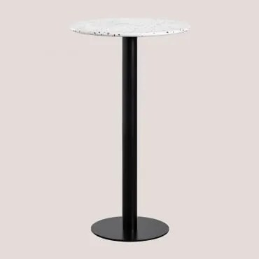 Mesa Alta De Bar Redonda Ø60 Cm Em Terraço Dolce Branco - Sklum