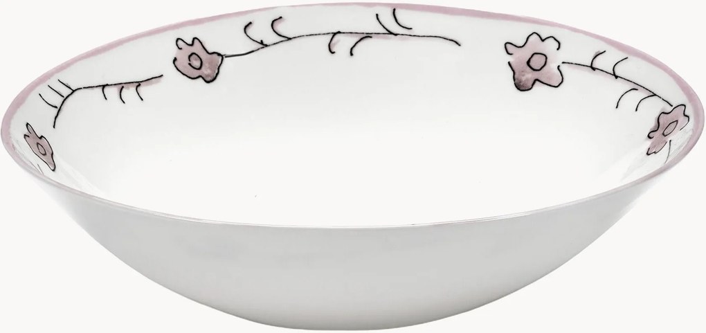 Taças em porcelana Fine Bone China Midnight Flowers, conjunto de 2