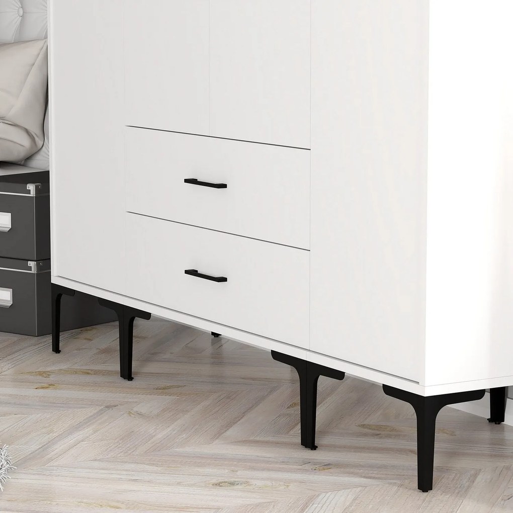 Roupeiro Kumsal STS – Branco – 160x47,5x201,4 cm