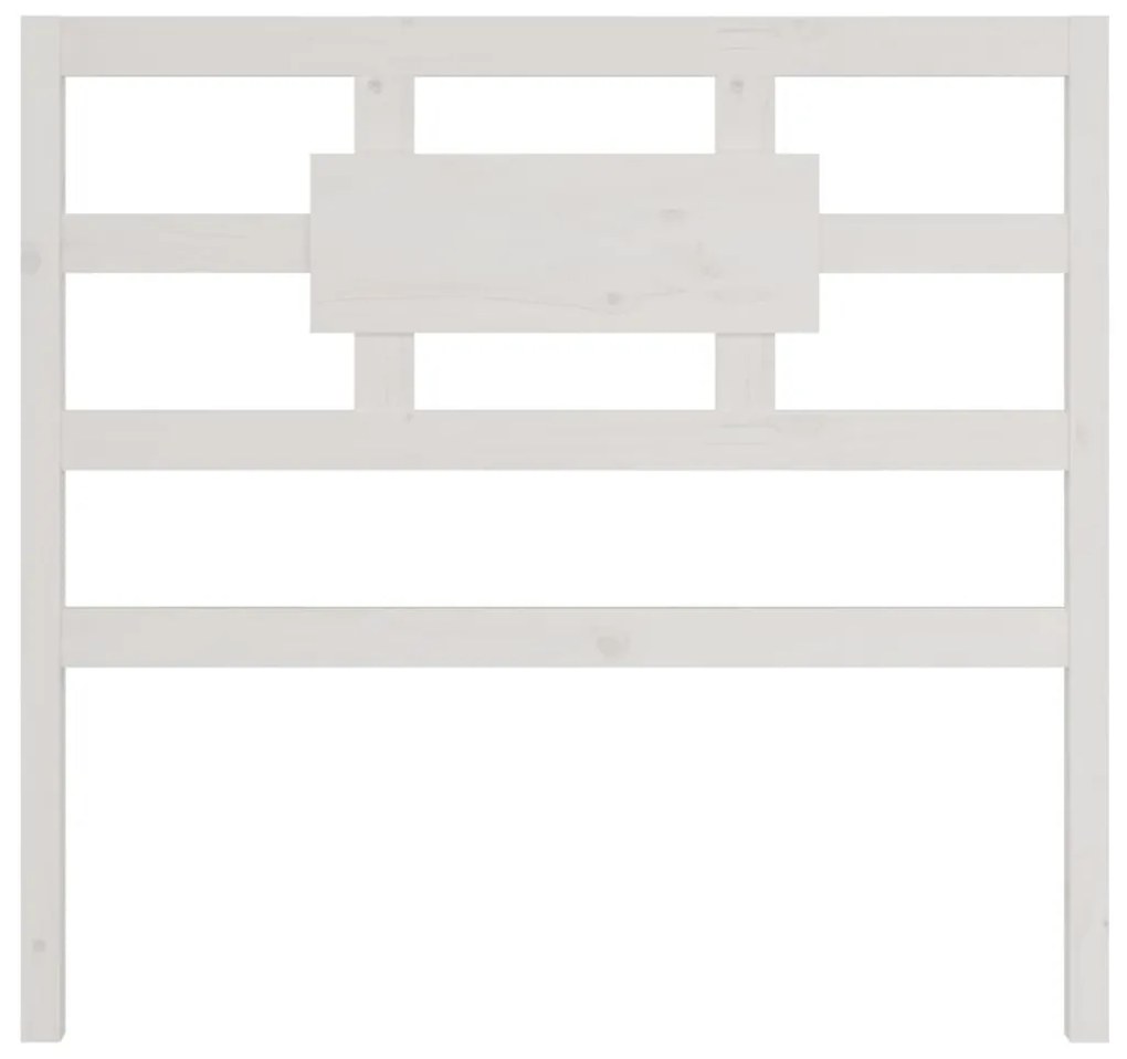 Cabeceira de cama 105,5x4x100 cm madeira de pinho maciça branco