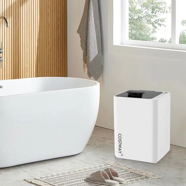 Aquecedor de Toalhas Aquecedor de Toalhas de Luxo Banheira com Temporizador de Desligamento Automático e Ecrã LED 23L SPA 114 x 178 cm Branco