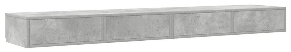Gavetas para cama vidaXL Cinza Concreto 200x36,5x16,5 cm Madeira de En