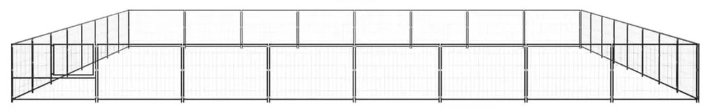 Canil para cães 64 m² aço preto
