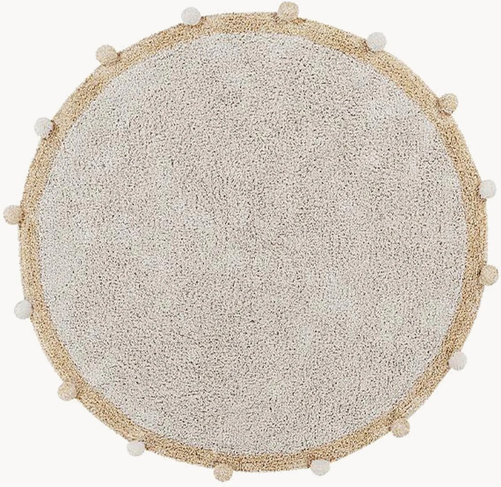 Tapete redondo infantil artesanal lavável em algodão Bubbly