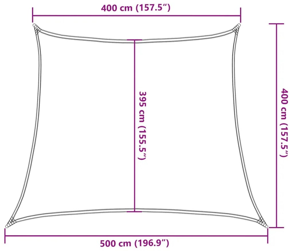 Para-sol estilo vela 160 g/m² 4/5x4 m PEAD bege