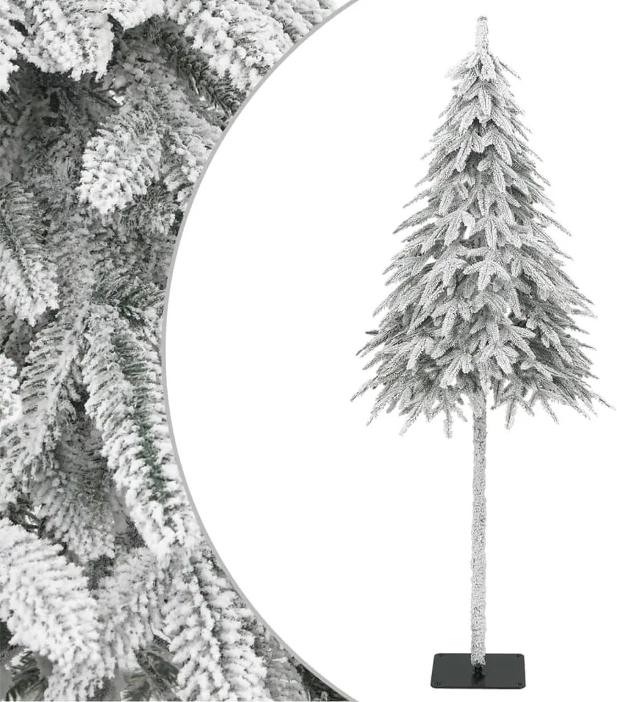 vidaXL Árvore de Natal artificial c/ flocos de neve 180 cm