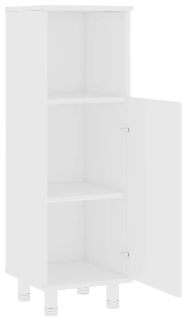 4 pcs conjunto de móveis de casa de banho contraplacado branco