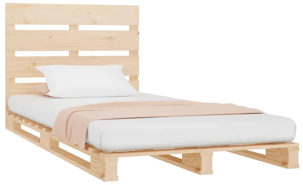 Cama sem colchão 90x200 cm madeira de pinho maciça