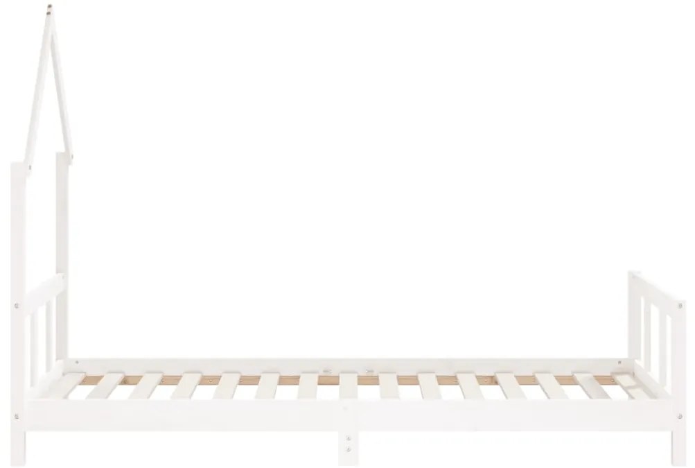 Estrutura de cama infantil 90x190 cm pinho maciço branco