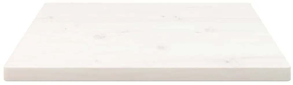 Tampo de mesa quadrado 40x40x2,5 cm pinho maciço branco