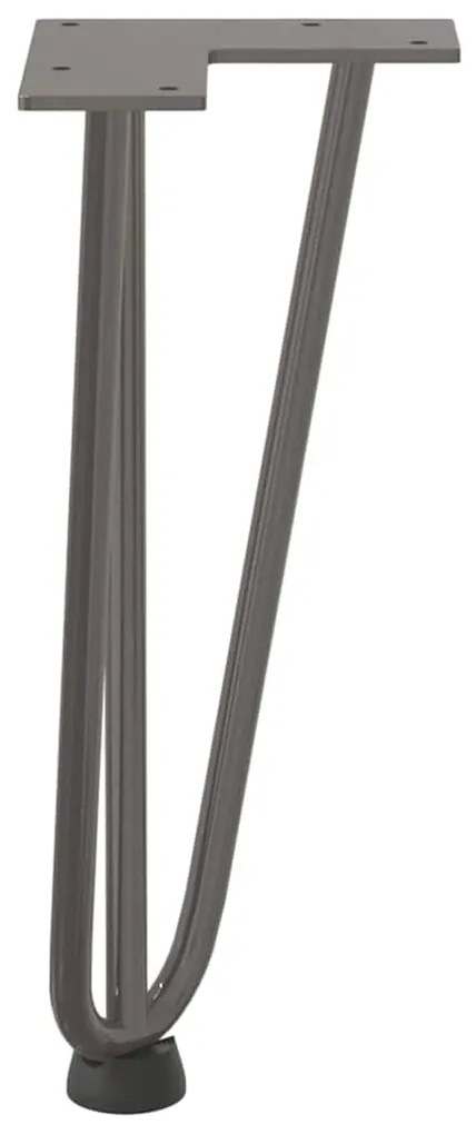 Pernas de grampo para mesa de centro 4 peças Aço natural 30 cm Aço mac