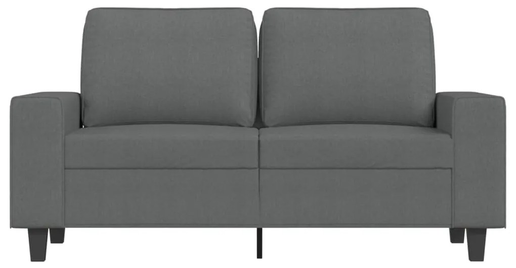 Sofá de 2 lugares em tecido 120 cm cinzento-escuro