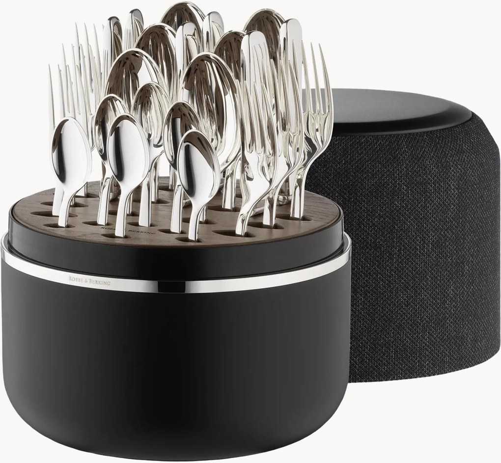 Conjunto de talheres artesanais muito polidos com caixa Alta, 6 pessoas, conjunto de 24