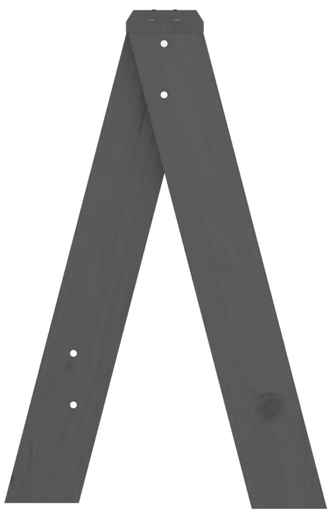 Bancos 2 pcs 40x40x60 cm pinho maciço cinzento