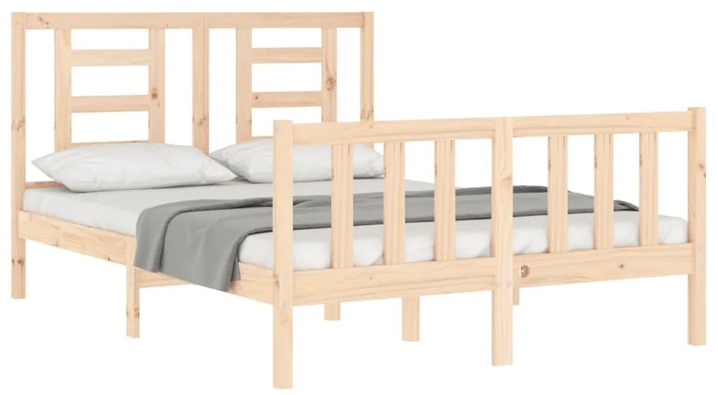 Cama sem colchão 140x200 cm madeira de pinho maciça
