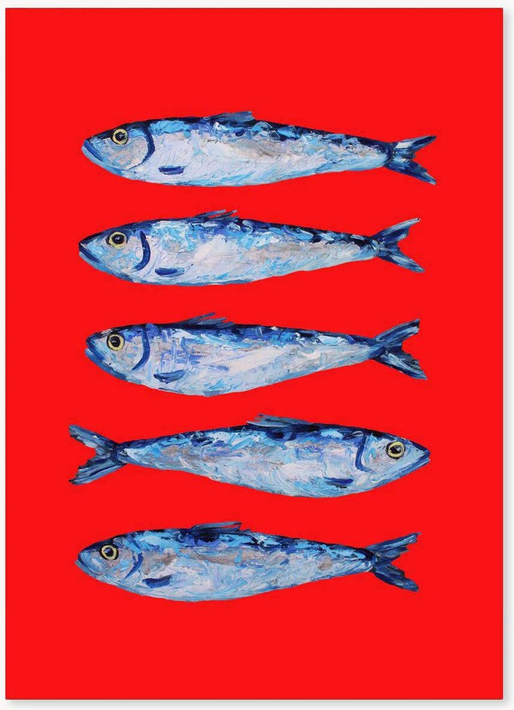 Impressão digital Sardines Berry Red