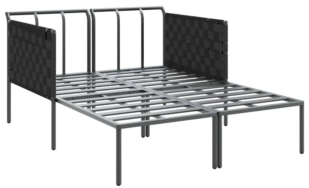 Espreguiçadeira vidaXL com almofadas para 2 pessoas Antacita 115x153x6