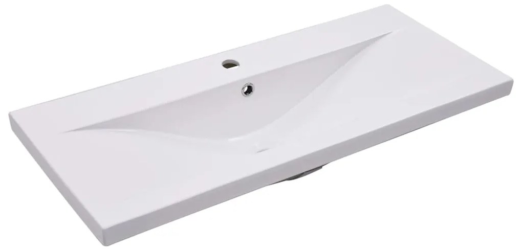 Conjunto de móveis de casa de banho derivados de madeira branco