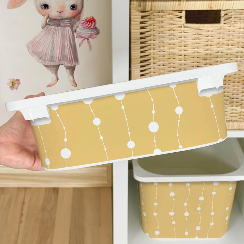 Autocolante para caixa IKEA TROFAST - Correntes amarelas
