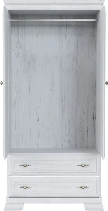 Roupeiro Salmeru 103, Anderson pinho, 193x88x49cm, 59 kg, Portas para roupeiro: Com dobradiças