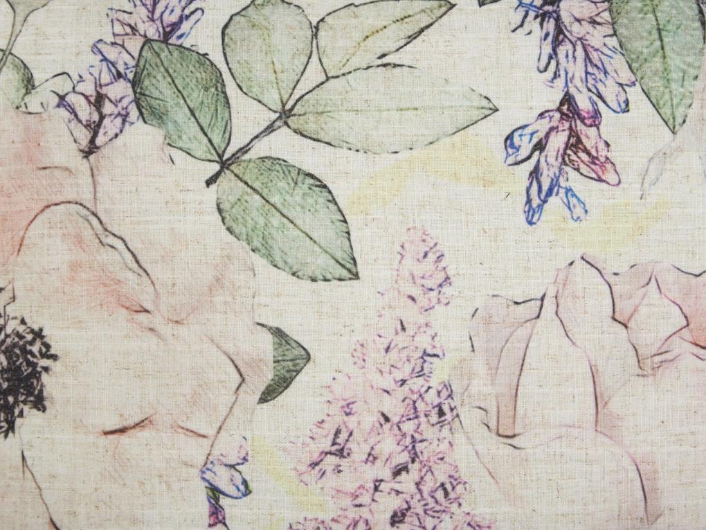 Conjunto de 2 almofadas decorativas com padrão floral violeta 45 x 45 cm ZAHRIYE Beliani