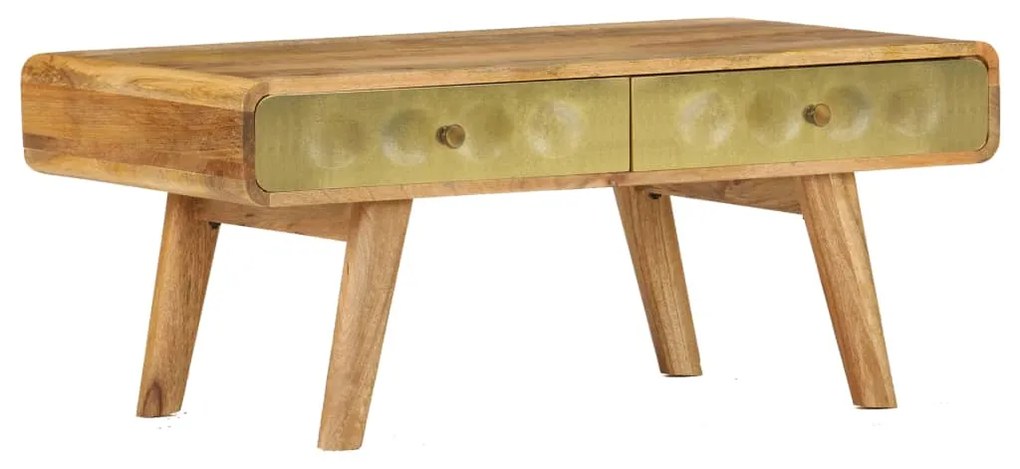 Mesa de centro madeira de mangueira maciça 90x50x40 cm