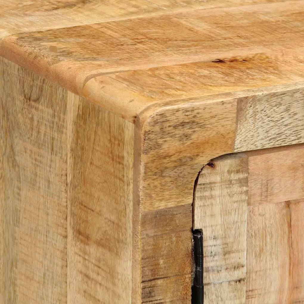 Mesa de cabeceira 40x32x46cm madeira de mangueira áspera maciça