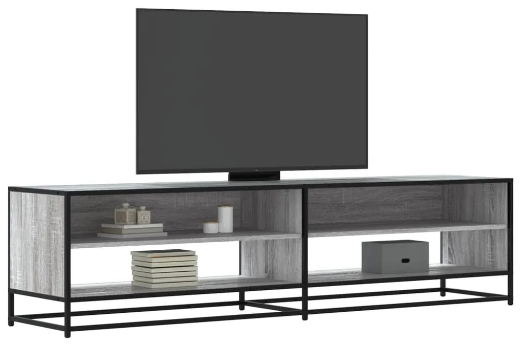 vidaXL Móvel de TV 180,5x40x46 cm derivados de madeira cinzento sonoma