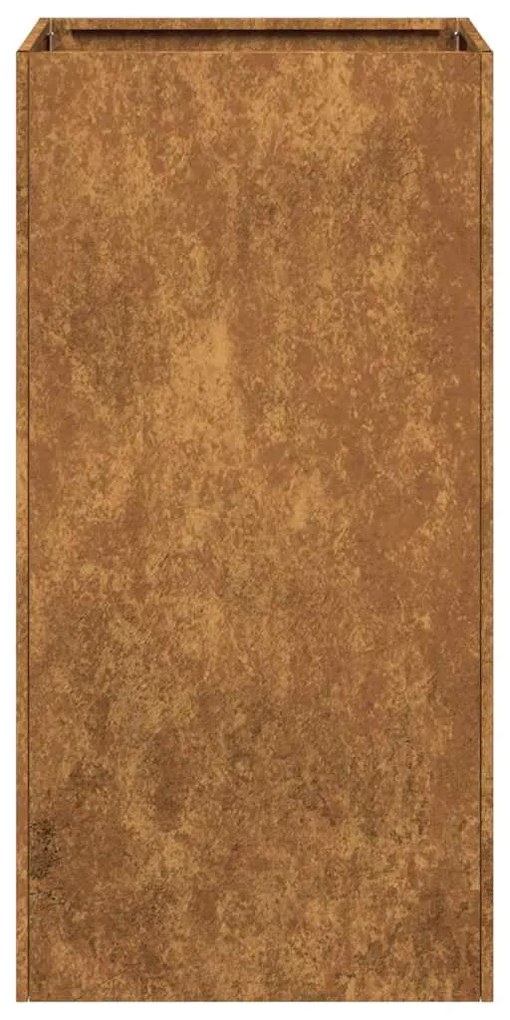 Floreira enferrujada 40x40x80 cm aço resistente