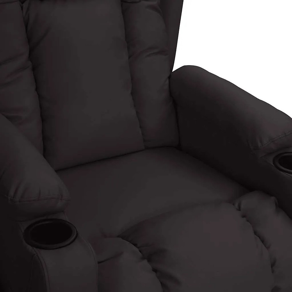 Poltrona de massagens couro artificial preto