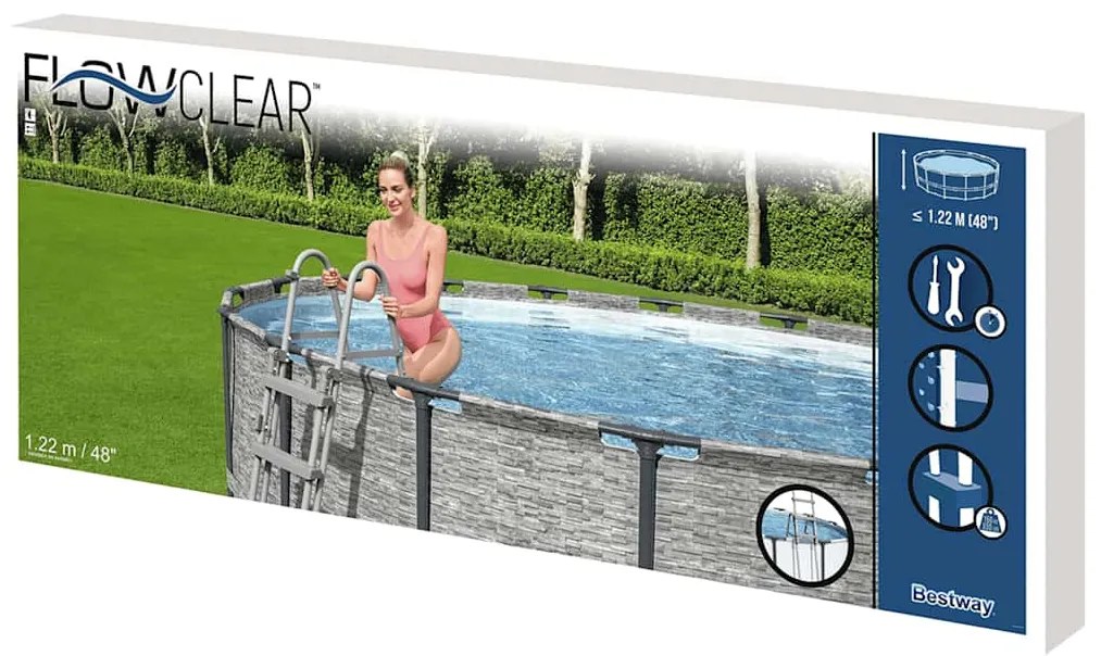 Escada de segurança Flowclear com 4 degraus 122 cm