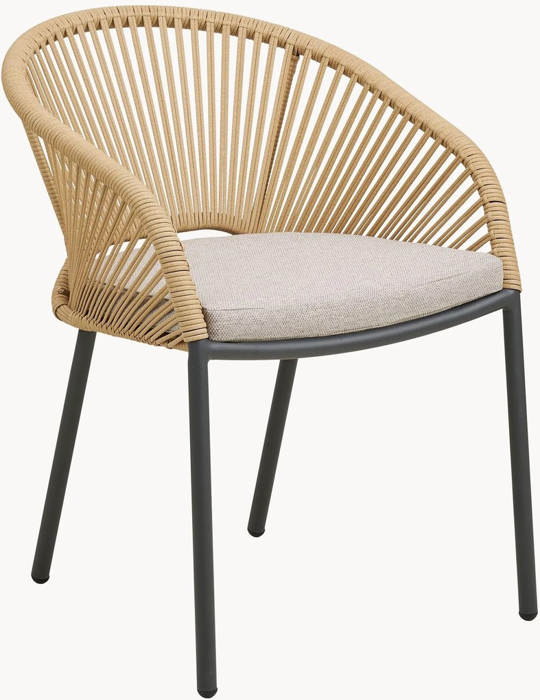 Cadeiras de jardim com braços Novella, conjunto de 2