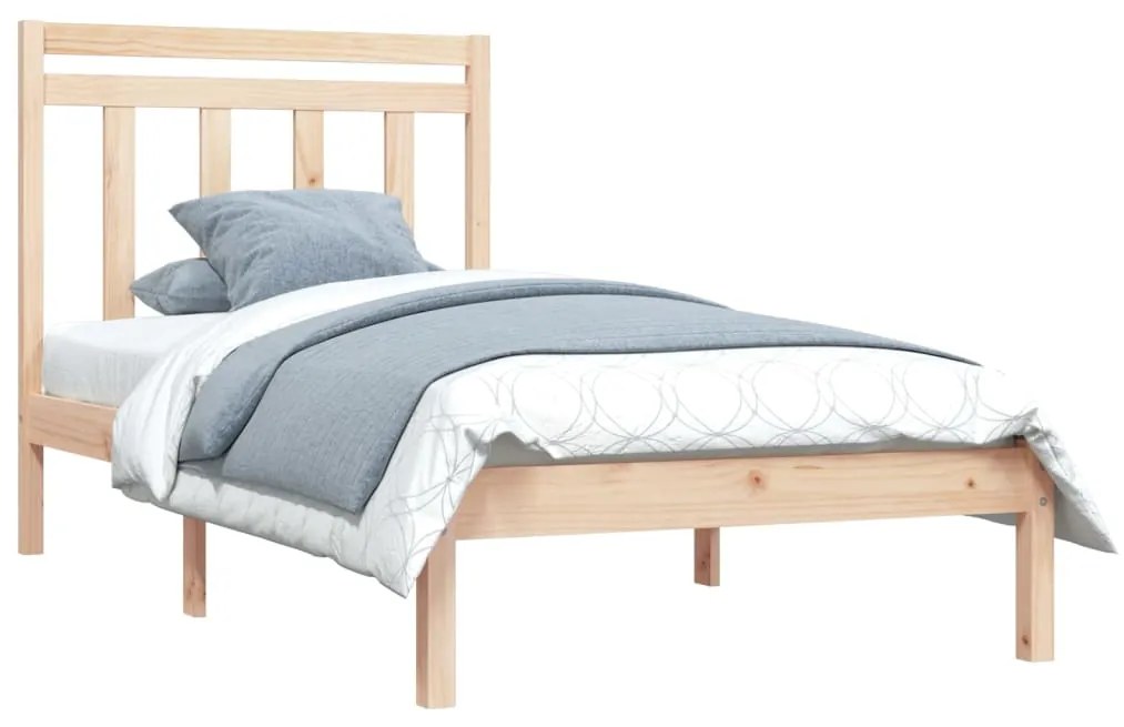 Estrutura de cama solteiro 90x190 cm madeira maciça