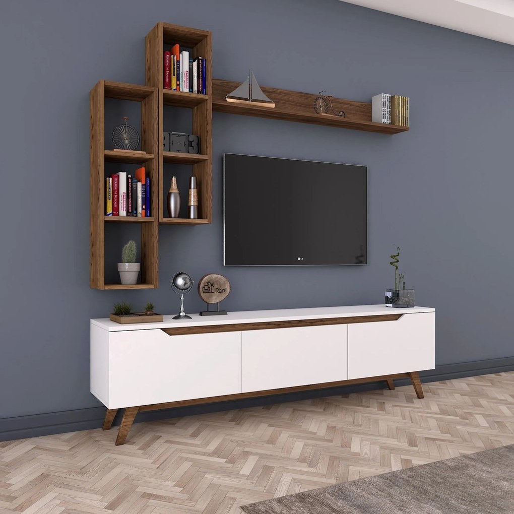 Unidade TV M16 – Branco Nogueira – 180x48,6x35 cm