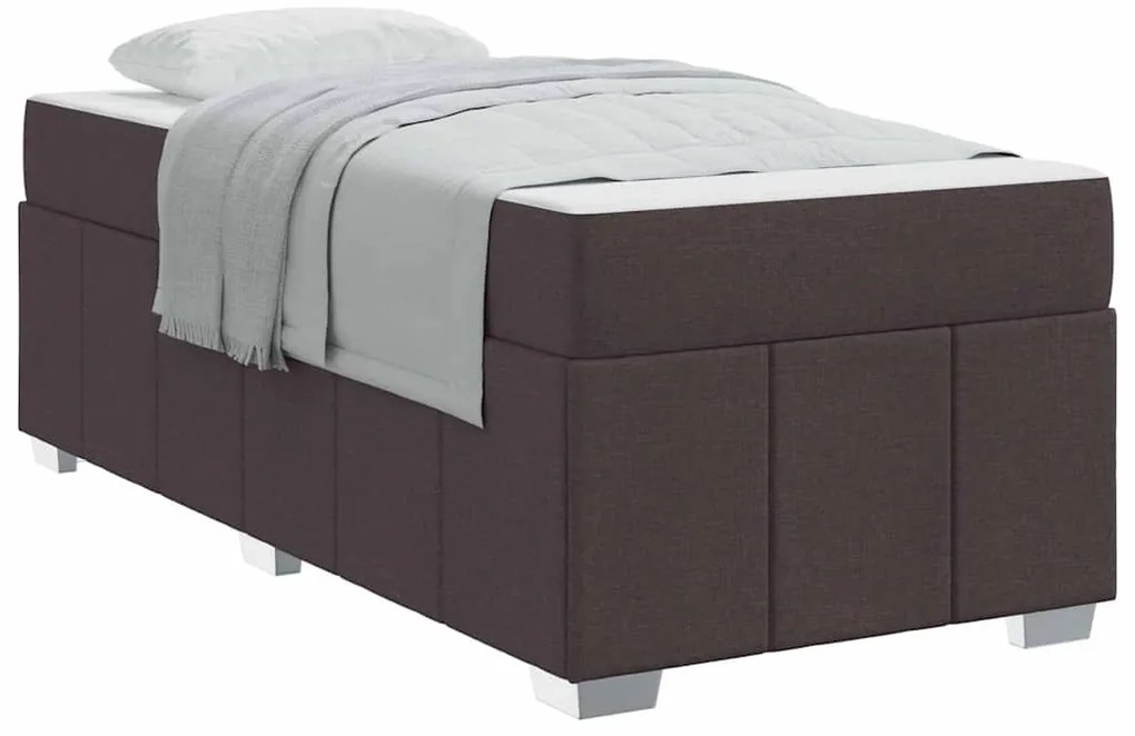 Estrutura da Cama Castanho escuro 90 x 190 cm tecido