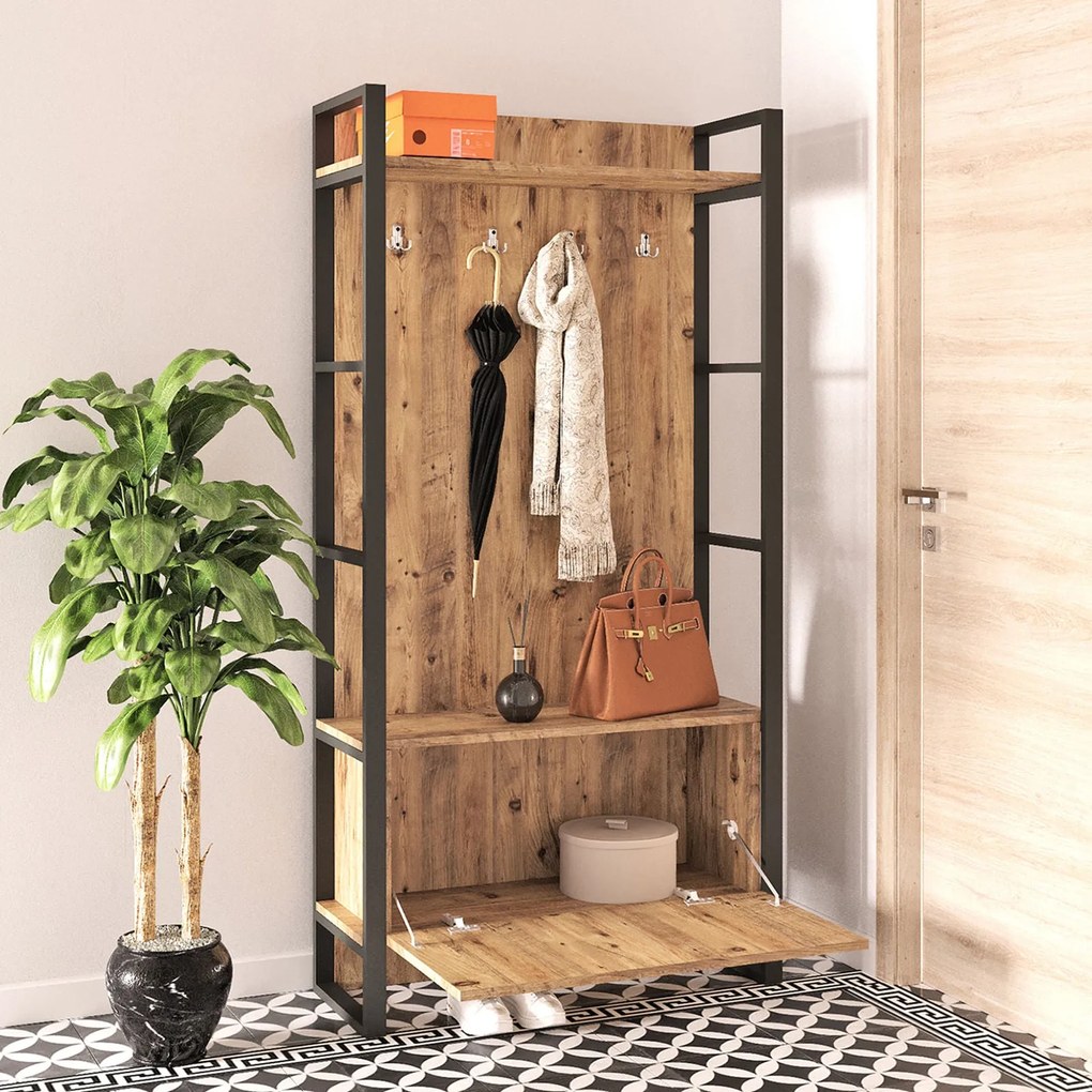 Hall Stand ML13 – Atlantic Pine – 90x180x34 cm