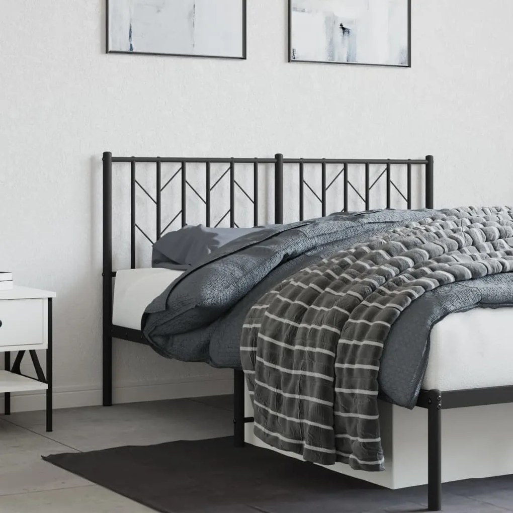 Cabeceira de cama 140 cm metal preto