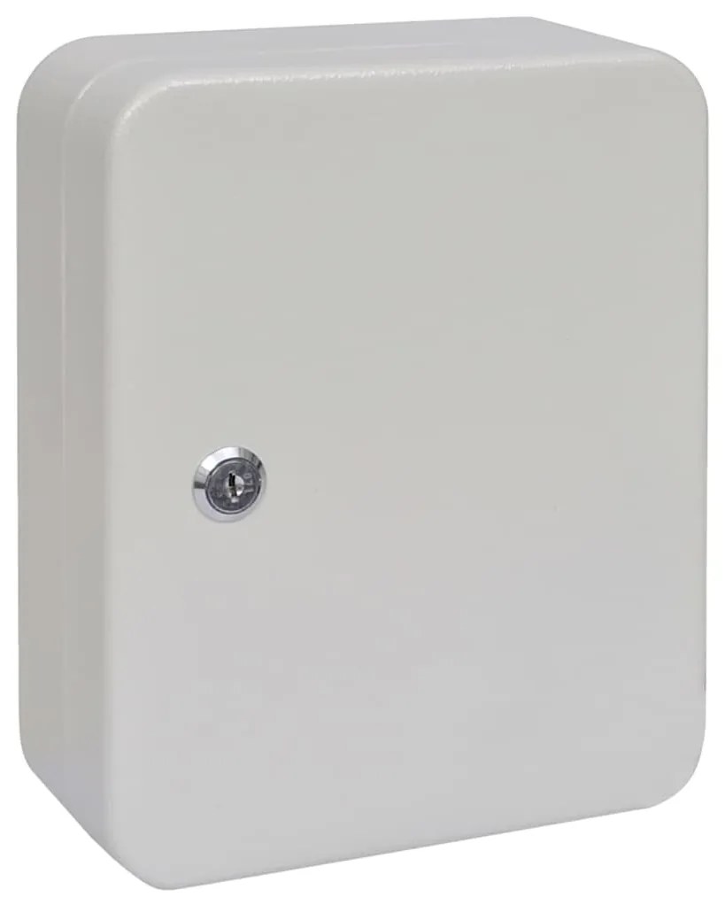vidaXL Caixa de Chaves com bloqueio Ivory 20 x 7,5 x 25 cm Aço