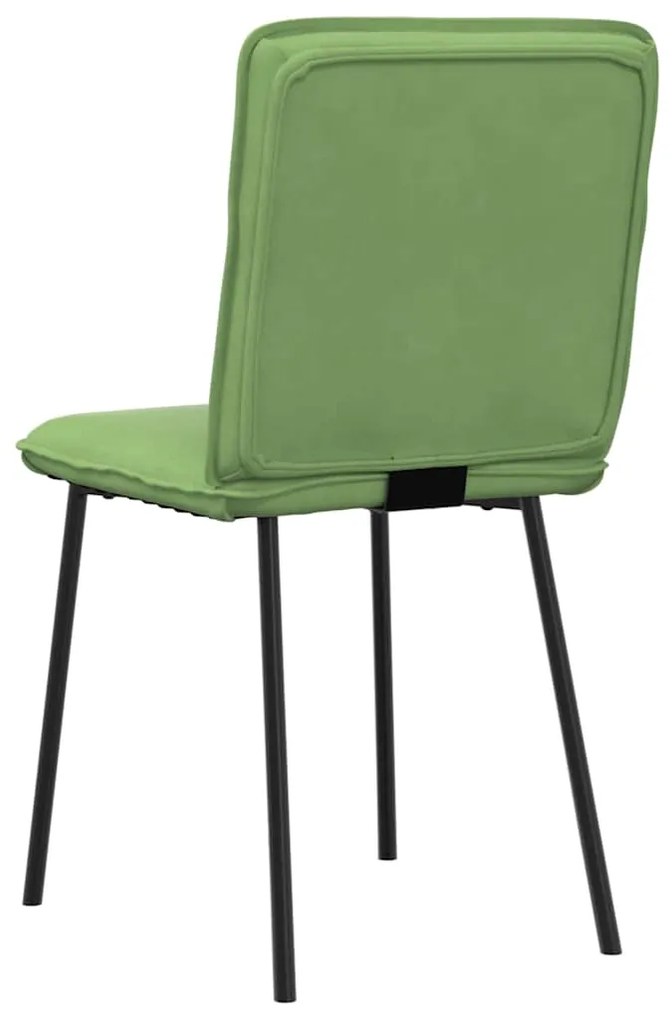 Cadeiras de jantar 6 pcs veludo verde-claro