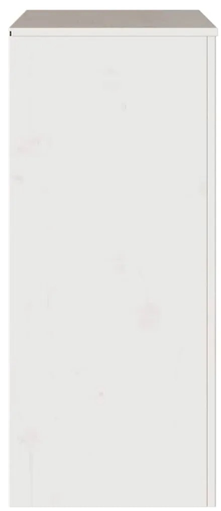 Cômoda vidaXL "DRAMMEN" Branca 76,5x40x91 cm Madeira Sólida de Pinho