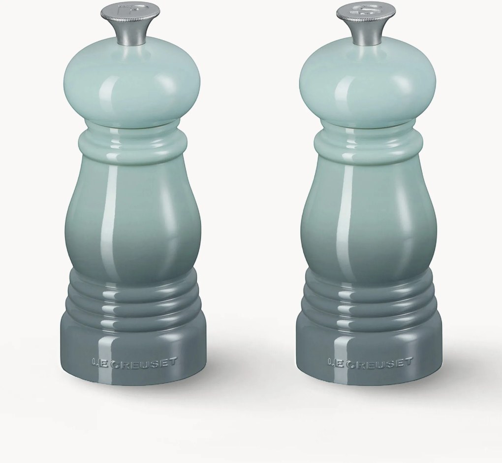 Moinhos de sal e pimenta com moedor em cerâmica Creuset, conjunto de 2