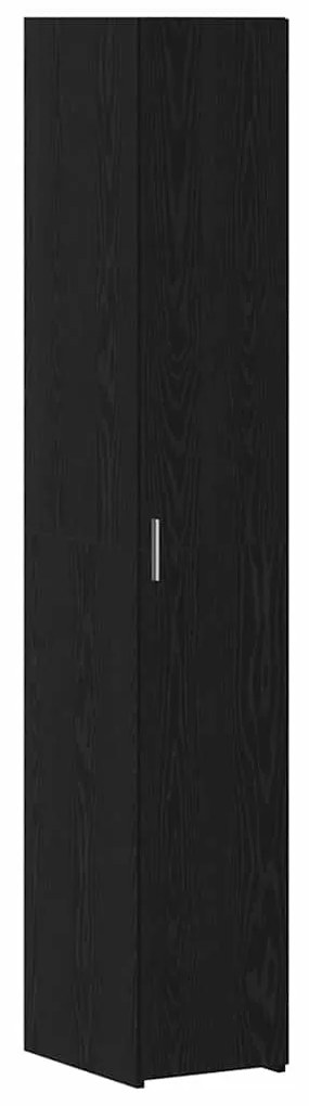 Armário Alto Carvalho Preto 30x42.5x185 cm Madeira de Engenharia