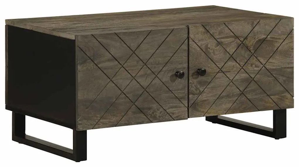 vidaXL Mesa de centro 80x50x40 cm madeira de mangueira maciça preto