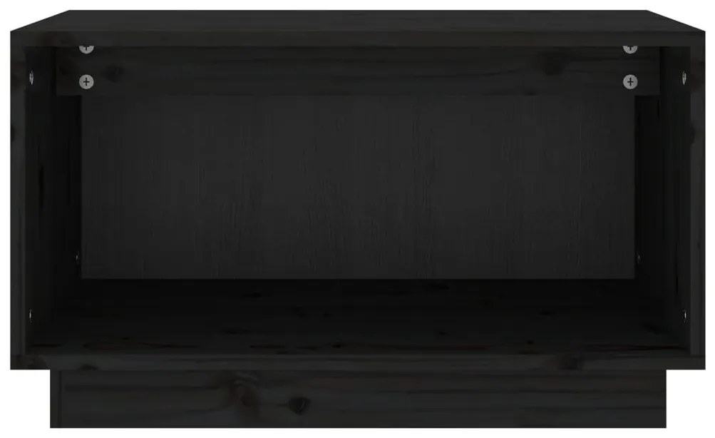Móvel de TV 60x35x35 cm madeira de pinho maciça preto