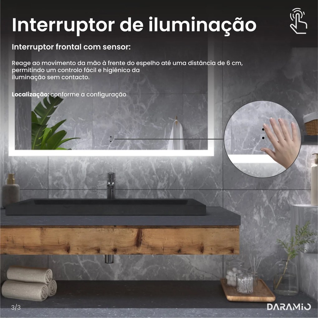 Espelho com luz F3