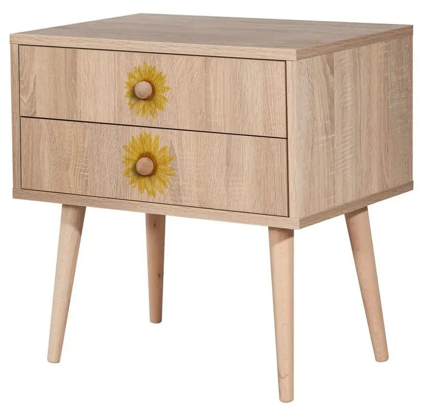 Mesa de Cabeceira City Two – Multicolor – 60x61x40 cm