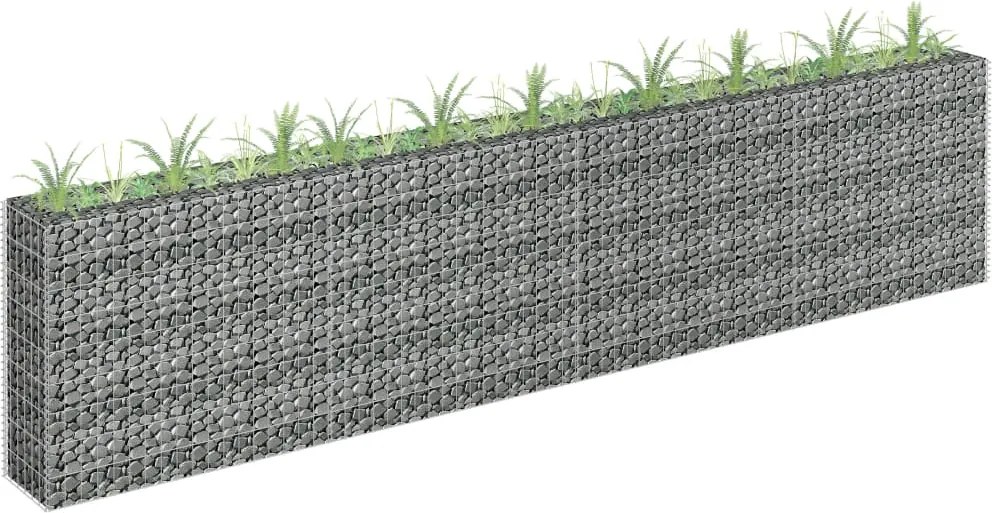 Gabião para plantas em aço galvanizado 360x30x90 cm