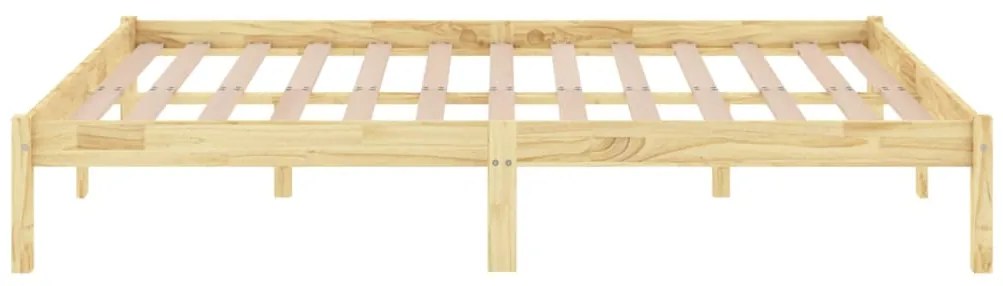 Estrutura de cama casal 135x190 cm madeira maciça